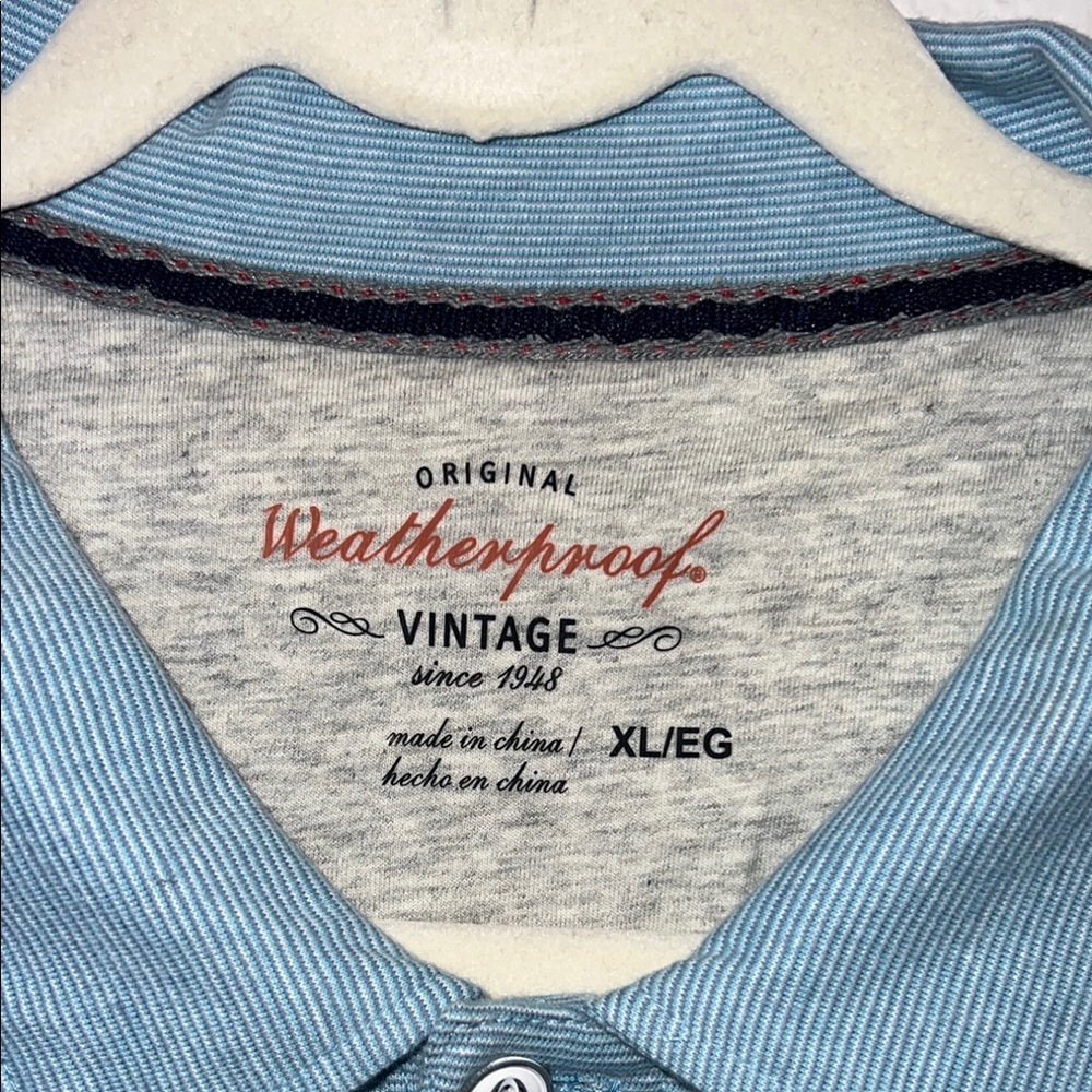 Weatherproof Blue Polo Shirt‎ Casual Knit - Picture 3 of 6